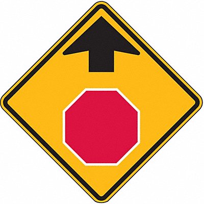 Stop Sign Ahead Traffic Sign 30 x 30 