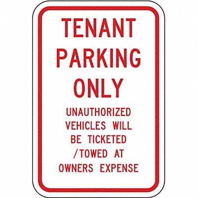 Tennant Parking Sign 18 x 12 