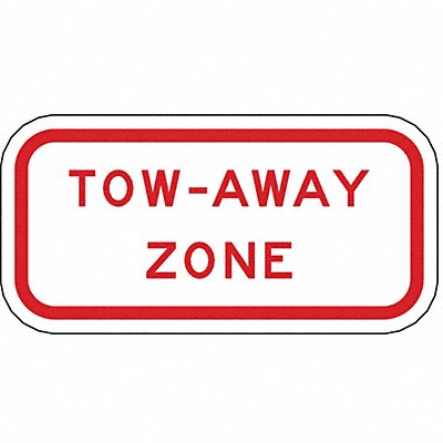 Tow-Away Zone Parking Sign 6 x 12 