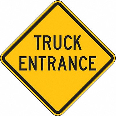 Truck Entrance Traffic Sign 24 x 24 