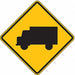 Truck Pictogram Traffic Sign 30 x 30 