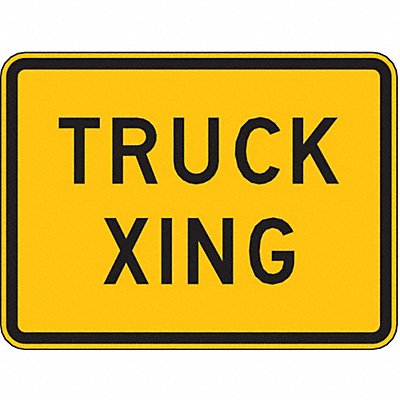 Truck Xing Traffic Sign 18 x 24 