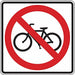 No Bicycles Traffic Sign 24 x 24 