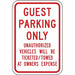 Guest Parking Sign 18 x 12 