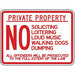 Rflctv No Trespassing Sign 18x24in Alum