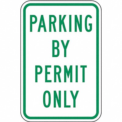 Permit Parking Sign 18 x 12 