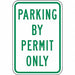 Permit Parking Sign 18 x 12 