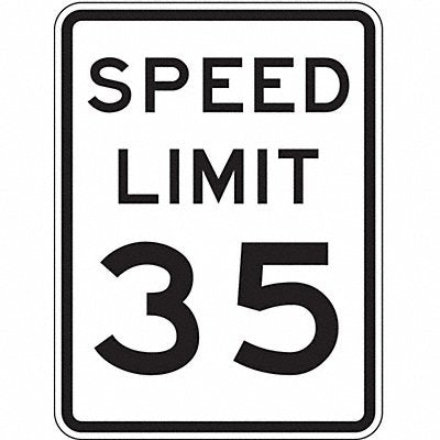 Speed Limit 35 Traffic Sign 24 x 18 