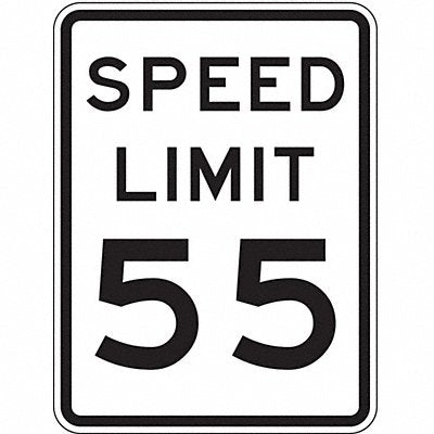 Speed Limit 55 Traffic Sign 24 x 18 