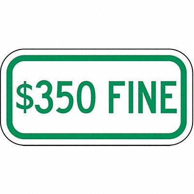 Fine Parking Sign 6 x 12 