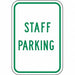 Staff Parking Sign 18 x 12 