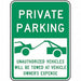 Private Parking Sign 24 x 18 