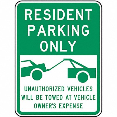 Resident Parking Sign 24 x 18 