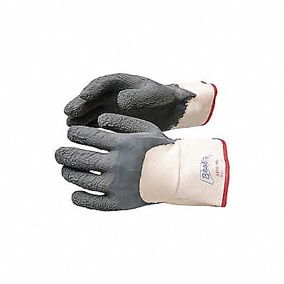 Coated Gloves Gray White 10 PR