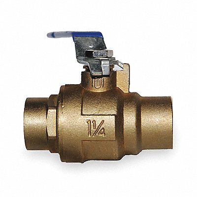 Brass Ball Valve Inline Sweat 1-1/4 in