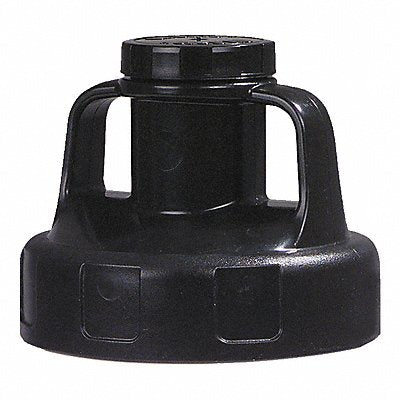 G3512 Utility Lid w/2 In Outlet HDPE Black