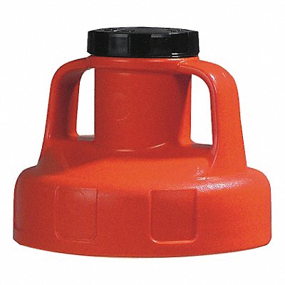 G3512 Utility Lid w/2 In Outlet HDPE Orange