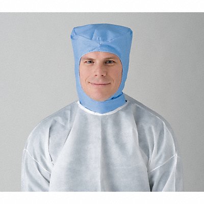 Disposable Hood Open Blue PK50