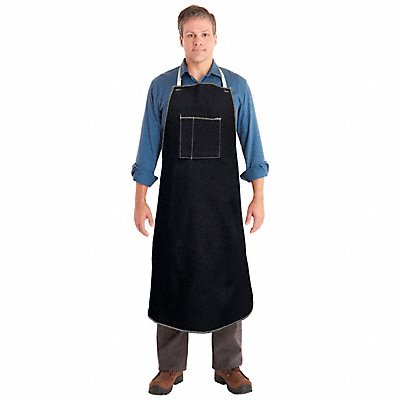 Bib Apron Blue 36 in L 28 in W Denim