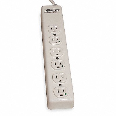 Outlet Strip 6 Outlet 15A 13-3/4 L Wht