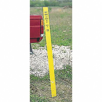 Blank Warning Stake Green 66 In H