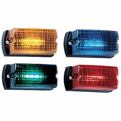 Warning Light LED Amber Surface Rect 5 L