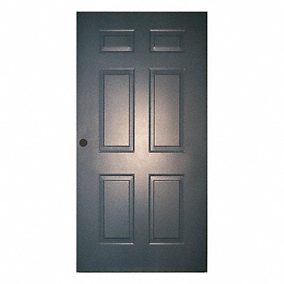 Six Panel Steel Door 80x36 Cylindrical