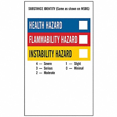 NFPA Label 5 In.H 3 In.W Vinyl PK500