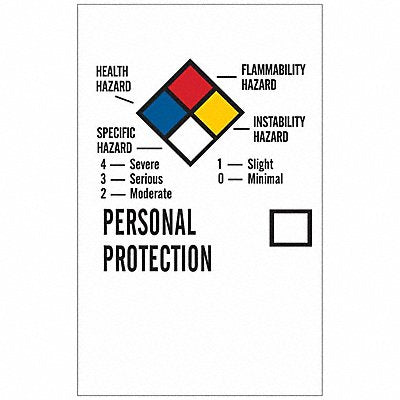 NFPA Label 1-1/4 W Self-Adh Vinyl PK500