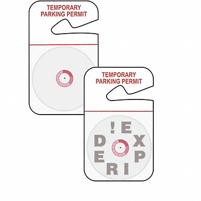 D0067 Temporary Badge 1 Day Red/White PK500