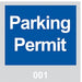 Parking Permits Windshield Blue PK100