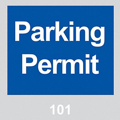 Parking Permits Windshield Blue PK100