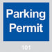 Parking Permits Windshield Blue PK100