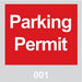 Parking Permits Windshield Red PK100