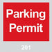 Parking Permits Windshield Red PK100