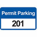 Parking Permits Bumper Wht/Blue PK100