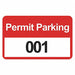 Parking Permits Bumper Wht/Red PK100