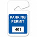 Parking Permits 401-500 Wht/Blu PK100