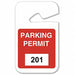 Parking Permits Rearview 201-300 Wht/Red