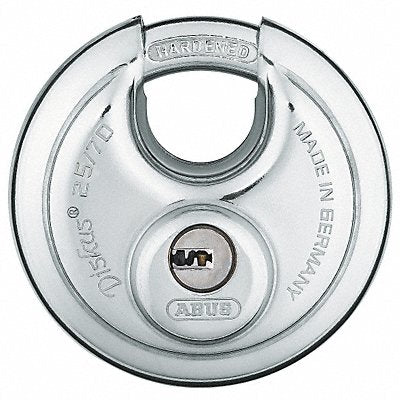 Keyed Padlock 3/4 in Round Silver