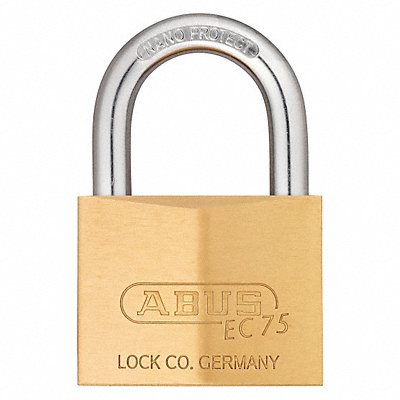 Keyed Padlock 1 19/64 in Square Gold