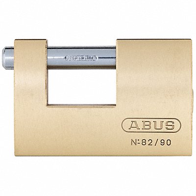 Keyed Padlock 1 3/8 in Rectangle Yellow