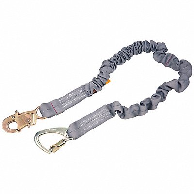 Shock-Absorbing Tie-Back Lanyard Gray