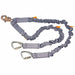 Shock-Absorbing Tie-Back Lanyard Gray