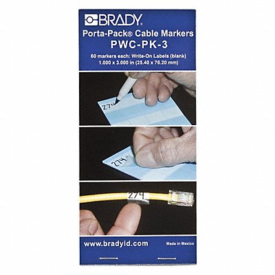 Wire Marker Book Write-On Self-Laminatng