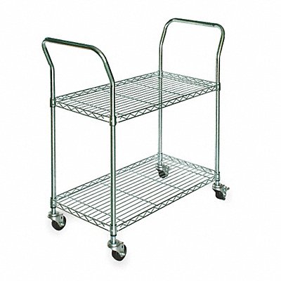 Wire Cart 2 Shelf 41x18x39 zinc In.