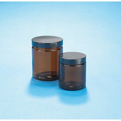 Jar 125 mL 68 mm H Amber PK144