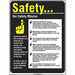Safety Poster 22 in x 17 in Plastic