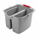 Split Bucket Gray 4 1/4 gal