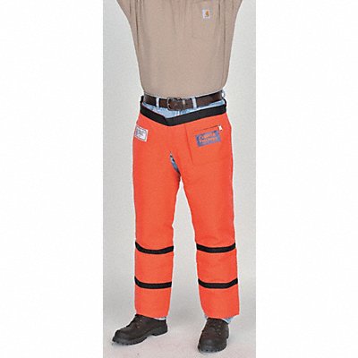 E6869 Chain Saw Chaps Orange 33 in L